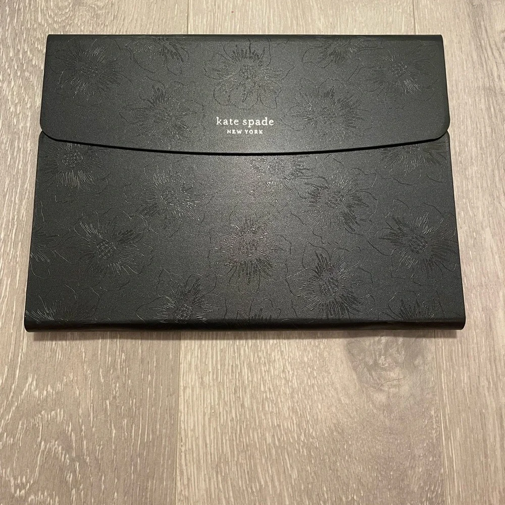 kate spade Black Floral Embossed Tablet Case